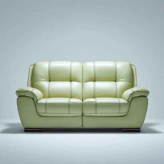 Dwuosobowa sofa ze skóry syntetycznej jasnozielona 160 x 90 x 95 cm
